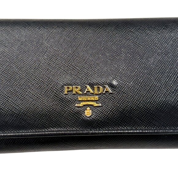 Prada Long Wallet in Black Saffiano Leather - Picture 6 of 6